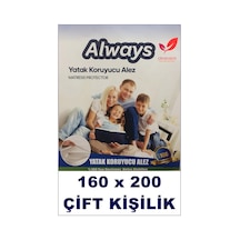 Always Sıvı Geçirmez Alez Yatak Koruyucu Elastik Bantlı 160X200Cm Beyaz