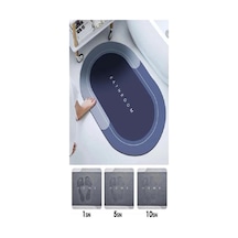 Buççin Online Mağaza Sihirli Su Emici Banyo Paspası Kaymaz Tabanlı Polyester Orta 6 - 12 Mm Mavi Çok Renkli