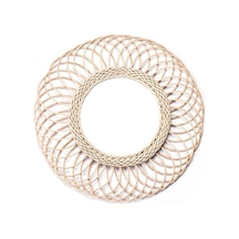 Rattan Yuvarlak Ayna 740g Haki Rattan Yuvarlak Yepyeni Kahverengi