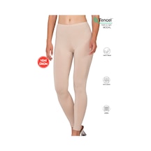 Özkan Underwear Özkan 27779 Kadın Premium Kumaş Modal Pamuklu Uzun Tayt Esnek Rahat Yumuşak Taş