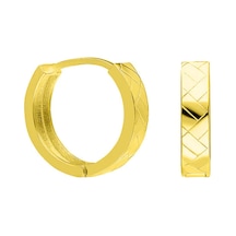 Ekose Halka Küpe 718887 Gold Gümüş