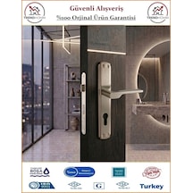 Trendhomm Sedir Aynalı - Nikel Saten - Yale Dış Çelik Kapı Kolu
