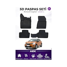 Renault Captur 2019+ Araca Özel Havuzlu "karbon" Paspas Takımı