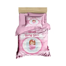 Yenidoğan Kız Bebek Nevresim Takımı 3D Pamuklu Sweet Baby Girl