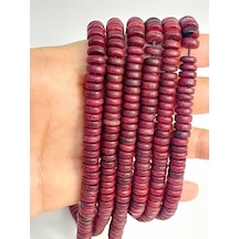 Bileklik Boy Yarım Dizi Ud Ağacı Ahşap Rondela Kesim 7.5 2.5mm 45300 18cm Uzunluğundadır Çok Renkli