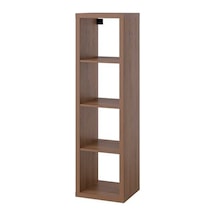 Ikea Kallax Açık Raf Ünitesi, Kahverengi-ceviz Görünüm, 42x147 Cm
