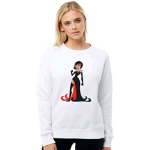 Samurai Jack Baskılı Beyaz Kadın Sweatshirt (528339632)