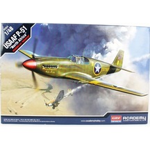 Academy 12338 1/48 Ölçek, Usaaf P-51 North Africa Savaş Uçağı, Plastik Model Kiti-51212