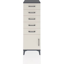 Hyperion Dolap 5 Çekmeceli Tek Kapaklı 44x44x134 Antrasit-aytaşı Antrasit