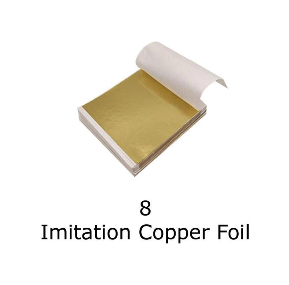 Varak Kaplama Yaprak Metalik Folyo İmitasyon 9x9cm 10lu Paket 8 Imitation Copper R5799f-8 Karışık