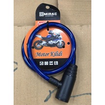 Bisiklet Kilidi Motosiklet Kilidi Anahtarlı Mavi