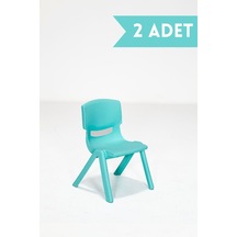 Modalife Junior 2 Adet Kreş Anaokulu Çocuk Sandalyesi Sert Plastik Turkuaz