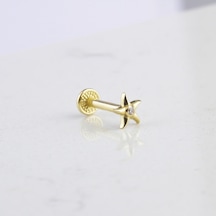 Glorria Altın Deniz Yıldızı Tragus Piercing Çok Renkli