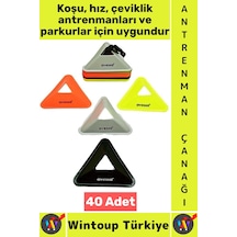 Antrenmanmalzemesi Futbol Basketbol Voleybol Koordinasyon Hız Çeviklik Antrenman Çanağı 40 Adet Çok Renkli