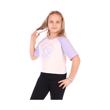 Toontoy Kids Toontoy Kız Çocuk Keep On Smiling Yazılı Papatya Baskılı Tişört Mavi