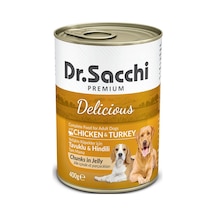 Dr.Sacchi Premium Delicious Tavuklu ve Hindili Konserve Yetişkin Köpek Maması 400 G