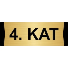 4.kat 10x20cm Altın Renk Metal Yönlendirme Levhası