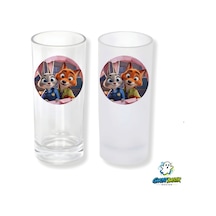 Zootropolis Nick Ve Judy Buzlu / Buzsuz Seçenekli Rakı Bardağı 1 Adet Şık Sunum Bardağı 0254