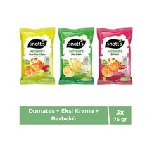 Snatt's Natuchips 3'lü Set Domates Ekşi Krema Barbekü Glutensiz Mısır Cipsi 3x75gr
