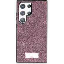 Onegif Samsung Galaxy Uyumlu S23 Ultra Bright Simli Kapak - Derin Mor -
