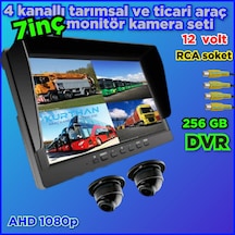 7 İnç Dvr Monitör 2 Adet Ahd 1080p Ultra Mini Kamera 150'' Lens