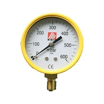 Ak Tek Manometre Doğalgaz 0-600 Mbar Düşük Basınç