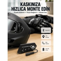 Ers Bt22 Kask Bluetooth Kulaklık Su Geçirmez Motosiklet İletişim Sistemi Yeni Nesil 22252267
