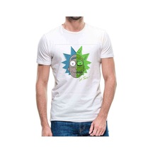 Rick Get Toxic Baskılı Beyaz Erkek Tshirt