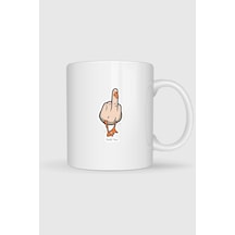 Duck You Tasarımlı Kupa Bardak Beyaz