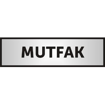 Mutfak Yazılı Kapı Yazısı ,Yönlendirme Levhası ,Gümüş
