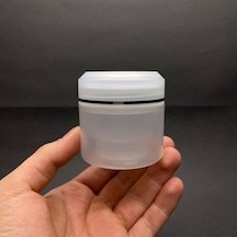 50 Ml Plastik Krem Kutusu , 50 Cc Şeffaf Renkli Kapaklı Krem Kavanozu X 3 Adet