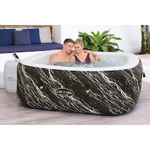 Lay-z-spa 6001f Hollywood Energy-efficient Luxe Airjet Şişme Spa Havuzu, Led Işıklı, 4-6 Kişilik Siyah