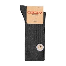 Ozzy Socks 1 Çift Kışlık Füme Erkek Lambswool Yünlü Uyku Çorabı Soft Touch Füme