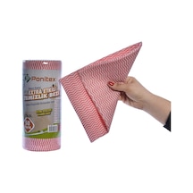Ponitex Süper Emici Perforeli Pratik Hassas Temizlik Bezi Pembe 50 Yaprak 25 x 30 CM