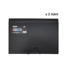 Bigpoint Körüklü Dosya 13 Cepli Lastikli A4 Siyah X 2 Adet Diğer