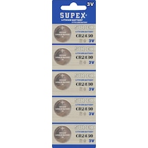 Supex CR2430 3V Lityum Düğme Pil 5'li