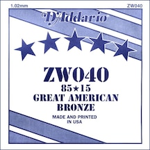 D'addario Zw040 Akustik Tek Tel A- La 40