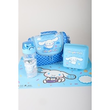 X Dekomus Lisanslı Cinnamoroll Blue Cloud Collection Termoslu Beslenme Çantası,beslenme Kabı,matara Ve Beslenme Örtüsü Seti Açık Gri
