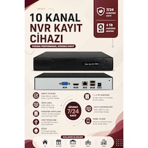 10 Kanal Nvr İp Kayıt Cihazı Xmeye Yazılım