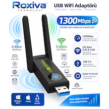 1300 Mbps Usb Wifi Adaptörü Çift Bant 2.4ghz & 5ghz Usb 3.0 Realtek Rtl8812bu Kablosuz Ağ Alıcısı