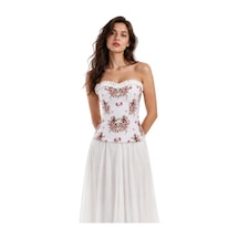 L'aura Corset Aria Bayan Korse Büstiyer Beyaz