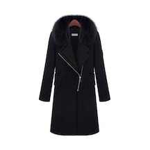 Toridas Kışlık Kürklü Kaşe Kadın Kaban 822siyah16 001