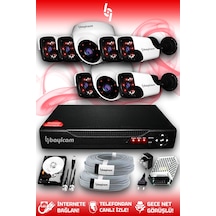 Bayicam 8 Kameralı Panda 2 İç Kamera Set 1 TB HDD Full HD Gece Görüşlü Güvenlik Kamerası Sistemi