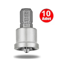 Stoplu Bits Yıldız Uç Alçıpan Şapkalı Limitli Vidalama Matkap Ucu -10 Adet
