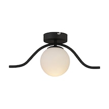 Zeyna Siyah Tekli Plafonyer Modern Mutfak Retro Salon Avize