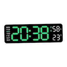 Suntek Led Duvar Saati Dijital Çalar Saat Dijital Duvar Saati Zt Yeşil