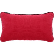 Biyeli Kırlent Yastık Kılıfı Koyu Pembe 50x30
