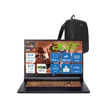 Acer Nitro V 17 AI ANV17-41-R3H8 NH.QZKEY.001F33 R7-260 128 GB 1 TB SSD 8 GB RTX5070 17.3" Dos Dizüstü Bilgisayar + Zetta Çanta