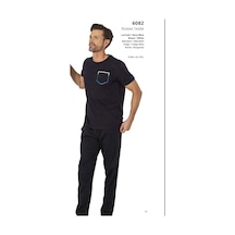 Pierre Cardin 6082 Erkek Penye Pijama 25y Lacivert