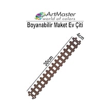 Ahşap Maket Çit 30x4 Cm Boyanabilir 1 Adet Minyatür Bahçe Çiti Dekoratif Tasarım Okul Hobi Proje